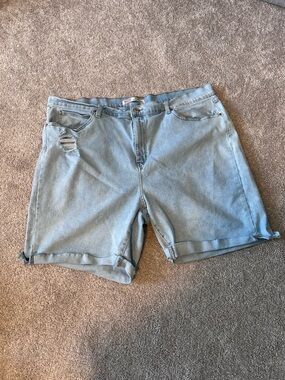 Levi Strauss Signature Women’s Heritage High Rise Bermuda Denim Shorts Size 24